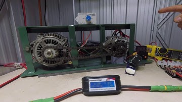 Full load and improvements of the load motor setup.  Alternator converted to motor
