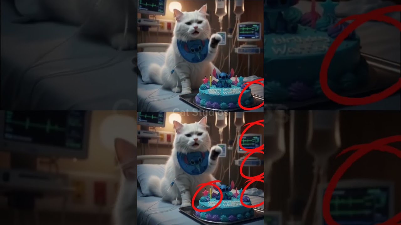 #happybirthday #funny #kitten #animalintelligence #kucing #cute #cat #cake #aicats #shorts #short #o