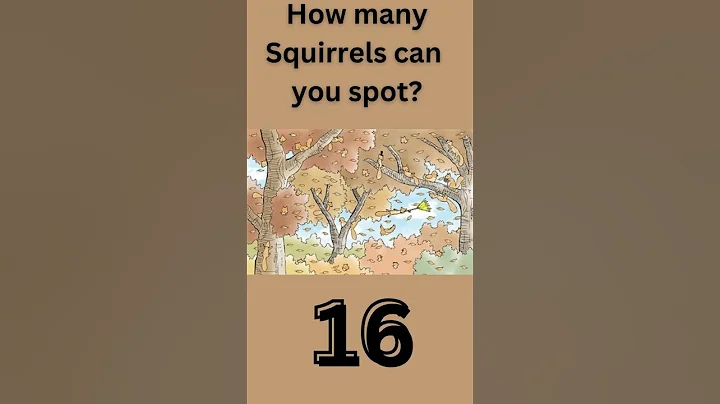 Optical Illusion IQ Test: How many Squirrels can you spot in 25 secs?#shorts #shortsfeed