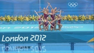 Synchronized Swimming Teams Technical Routine - London 2012 Olympics
