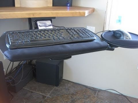 Ergonomic Keyboard Tray Hon Samba Part 1 My Desk Youtube