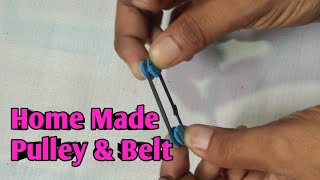 How To Make Pulley Of RC || RC Car  Pulley and Belt || Home Made Pulley and Belt || Zero Rupees ||