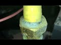 Gas leak meter locked repair and pressure test