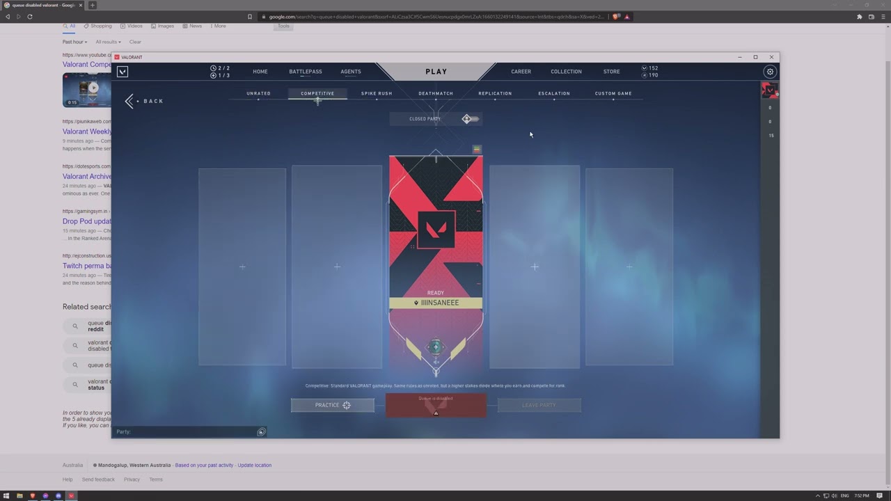 Valorant Queue Disabled