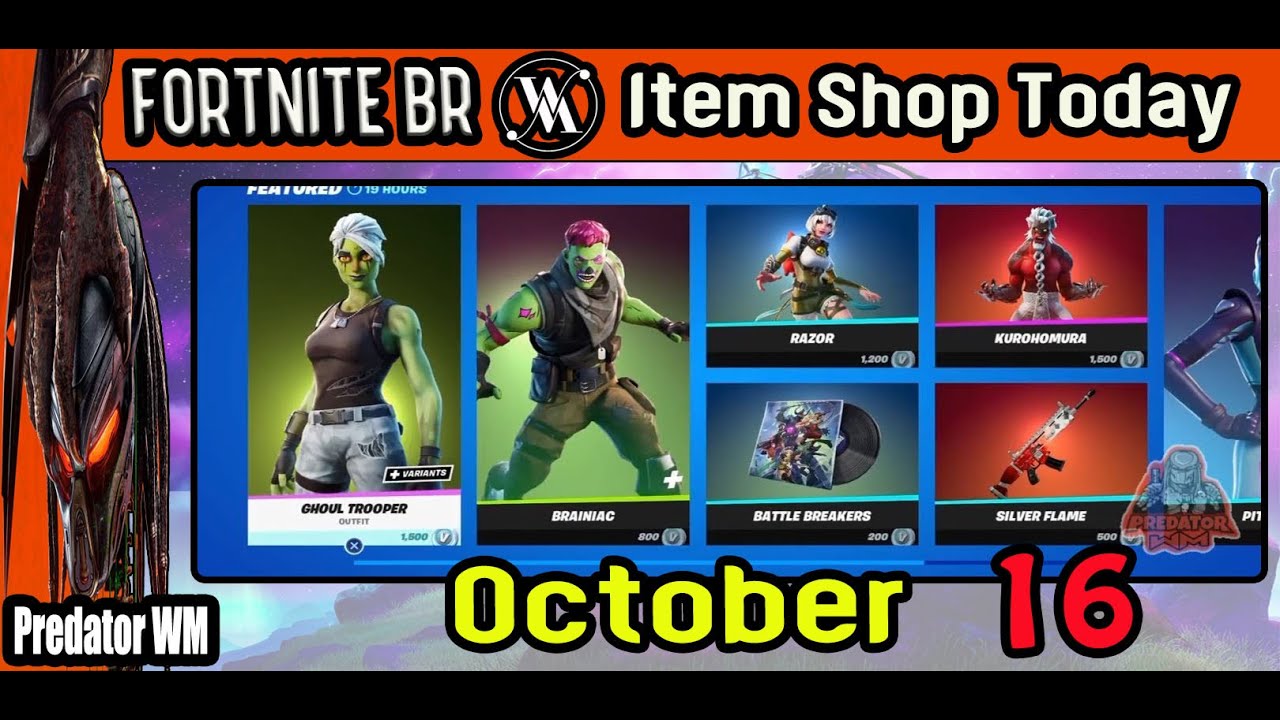 Fortnite Item Shop Today 16 October 2020 YouTube Fortnite Item Shop Today 16 October 2020 YouTube