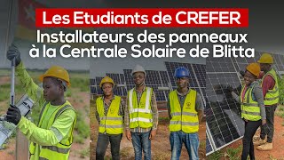 Les Etudiants de CREFER / Installateurs des panneaux à la Centrale Solaire de Blitta