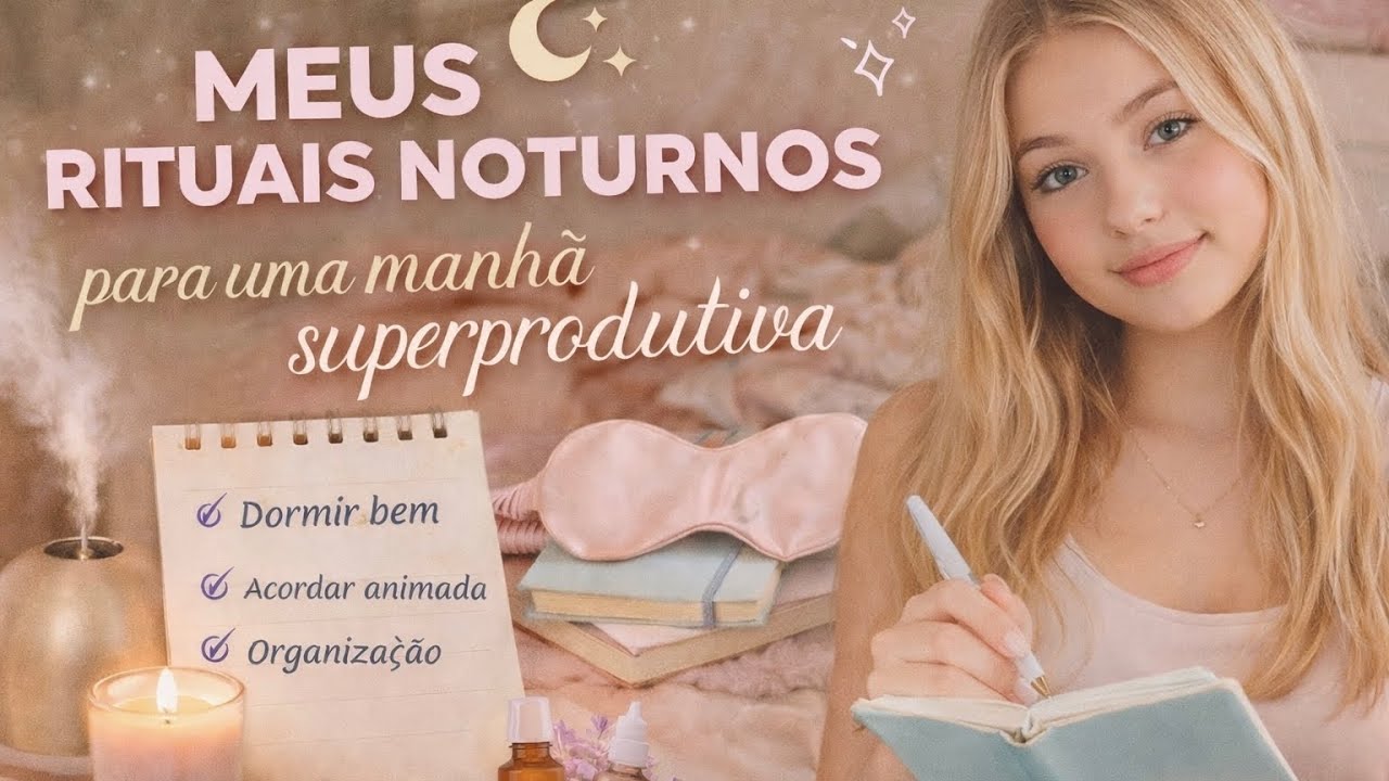 Meus RITUAIS NOTURNOS: como me preparo para ter uma manhã produtiva✨🌞