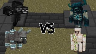 Minecraft: Ravager VS Iron Golem VS Wither VS Warden