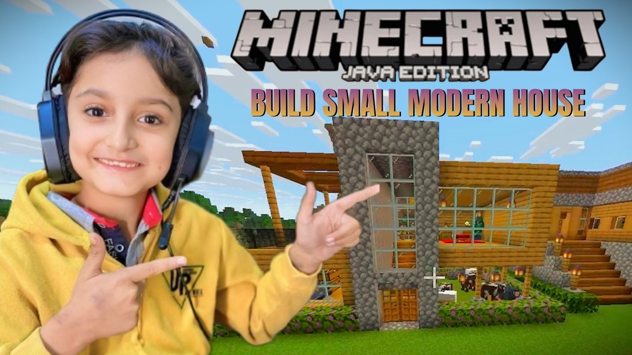 I build a small Modern House in Minecraft || Please like and subscribe ...
