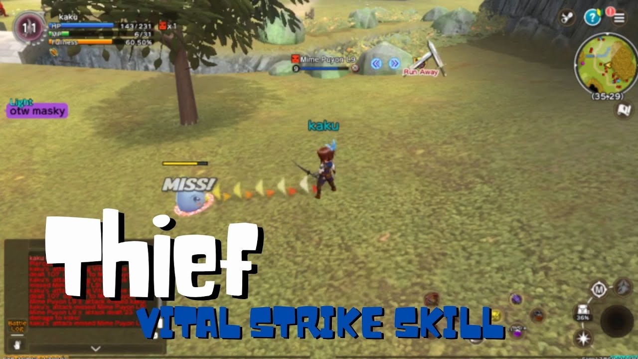 GensoKishi Online Thief Vital Strike Skill (Part 2) YouTube