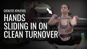 Hands Sliding on Clean Turnover | Olympic Weightlifting Technique