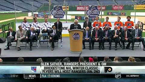 Sather and Snider trash-talk at Winter Classic pre...
