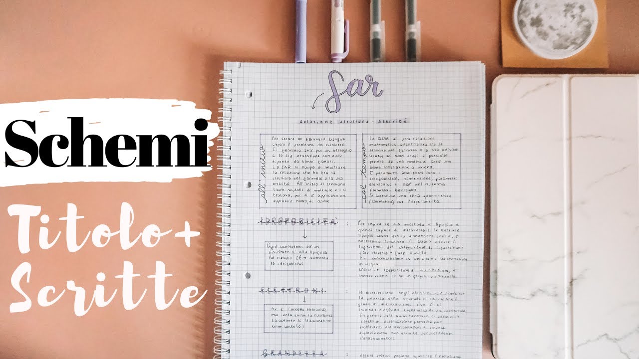 Come Faccio Gli Schemi | Appunti con me! - YouTube