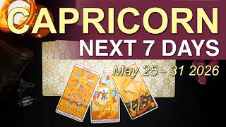 CAPRICORN  Weekly Tarot ‘DOING WHAT FEELS RIGHT - BIG DECISION’ May 25th to 31st 2026 ✨