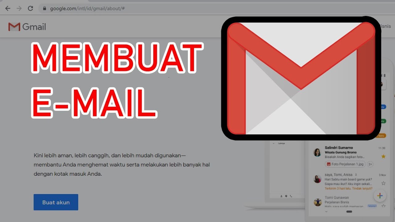 Cara Mudah membuat Email baru, Tutorial bikin akun Gmail YouTube