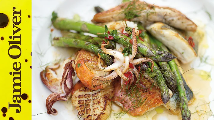 Asparagus & Mixed Fish Grill | Jamie Oliver