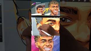 Coloring Lamine Yamal Portrait | Procreate Digital Art Process #yamal #procreateart