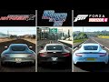 NFS Hot Pursuit Vs NFS Rivals Vs Forza 4 Aston Martin One 77 Sound Top Speed Gameplay Comparison