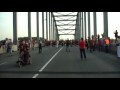 Market Garden Commemoration008 massed pipes and drums at John Frost bridge of Arnhem