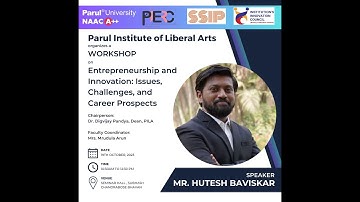 Workshop on Entrepreneurship and Innovation: issues, Challenges and career prospects-PI ARTS-IIC-PU