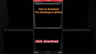 How to download Fm whatsapp in iphone | #fmwhatsappdownload #fmwhatsappiniphone #shorts screenshot 2