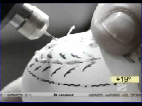 რუსთავი2-ის სიუჟეტი გრავირებულ კვერცხებზე -  Telecast \"Eggshell Carving\" (TV Rustavi2)