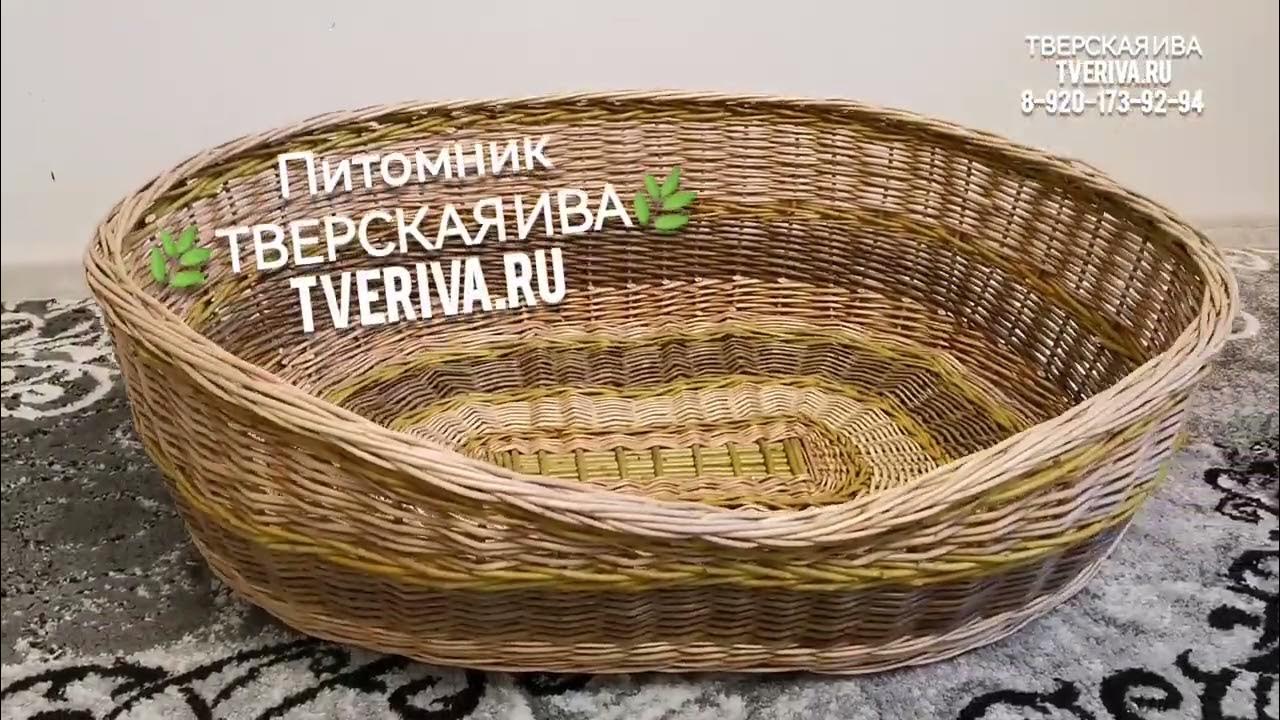 Тверская ива. Плетение из ивовых прутьев лежанки для собаки. - YouTube