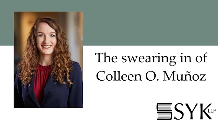 The swearing in of attorney Colleen Muoz