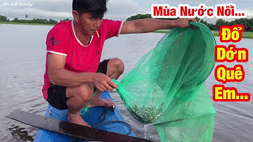 Đổ Dớn Cá tép mùa nước nổi ở quê mình | Hà Anh Family #145