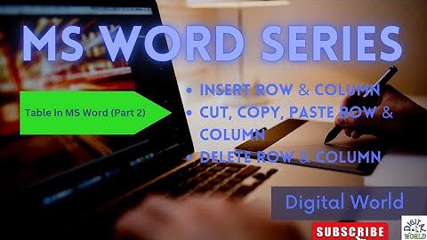 Table (part 2)||How to insert and edit rows and columns in table #mswordinhindi #fiverr #shorts