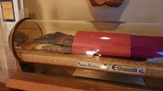 Enders Island in Mystic, Connecticut.  Some fishing and the arm of a 800 year old Saint