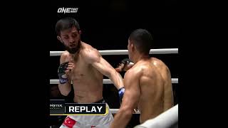 OUT COLD ? Akbar Abdullaev moves to 11-0 with a lethal left hook ONEFightNight22