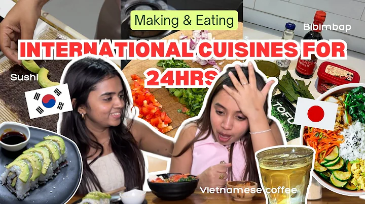 I only made and ate International cuisine for 24 Hours👩‍🍳 thumbnail