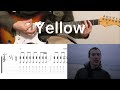 Coldplay  yellow guitar cover with tabs  chords