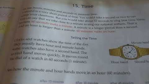 Class3 mathematics chapter15( Time )Part1