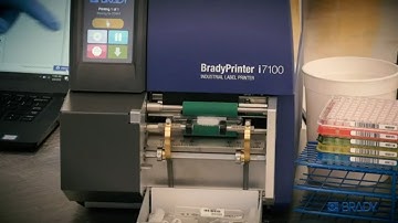 BradyPrinter i7100 Vial Label Applicator UK | Industrial thermal transfer benchtop printer
