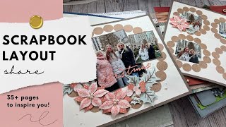 Scrapbook Layout Inspiration | Over 35 Scrapbook Pages