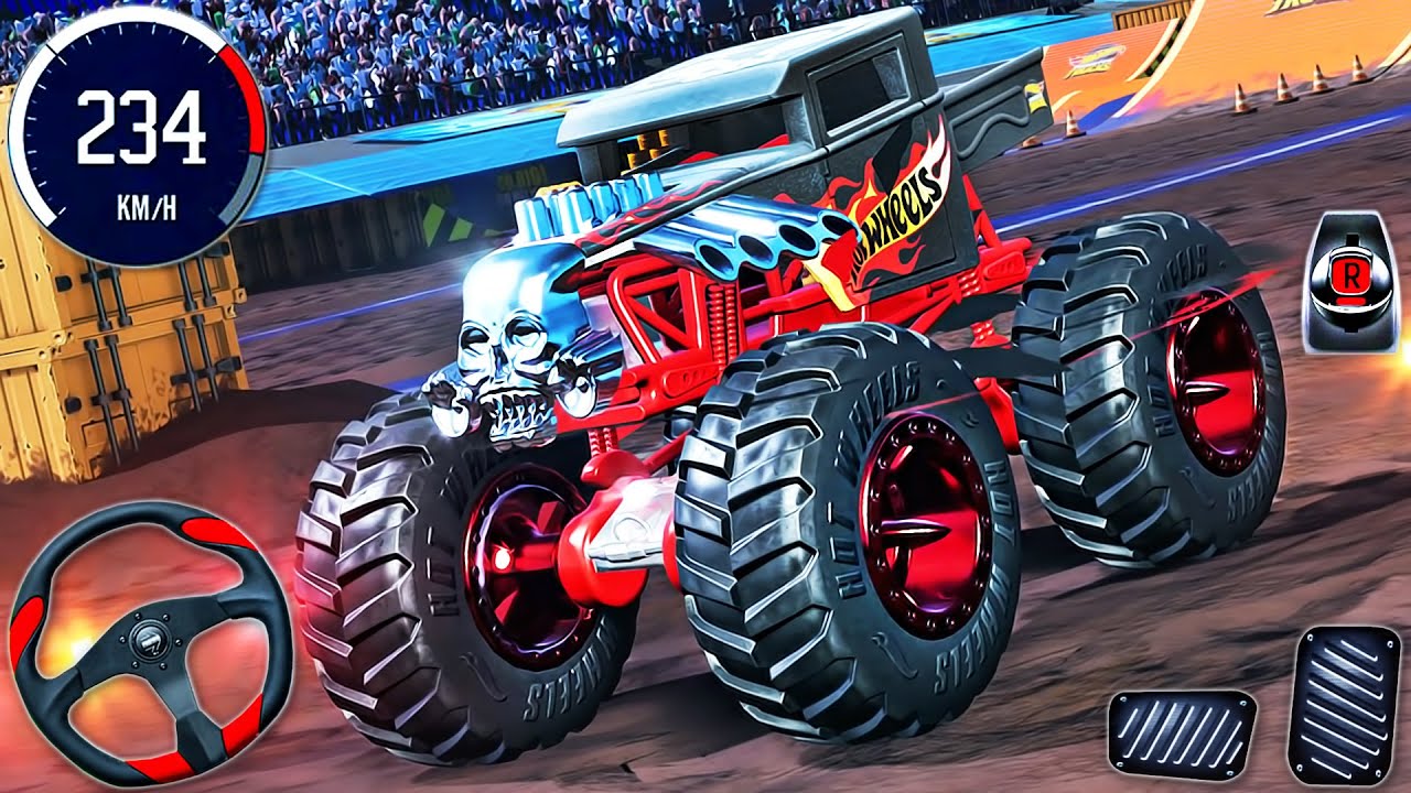 Hot Wheels Monster Trucks Stunt Mayhem - Car Extreme Mega Ramp Impossible Racing - PC GamePlay