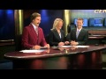 Ron burgundy coanchors kxmb newscast