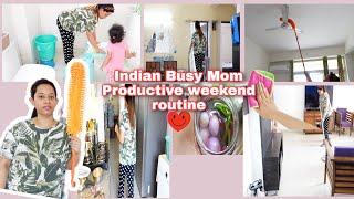 INDIAN MOM BUSY PRODUCTIVE WEEKEND ROUTINE. EFFECTIVE TIPS FOR CLEANING, COOKING,MEAL MANAGMENT.