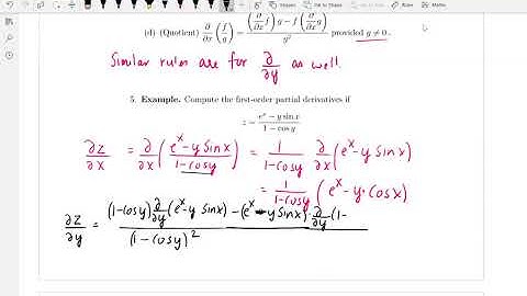 Section 14.3 Partial Derivatives: MATH251