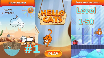Hello Cats! | Cats & Puzzles | Gameplay (iOS & Android) | Walkthrough PART 1 | Level (1-50)