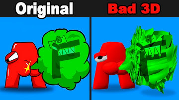 3D vs REAL LIFE | Alphabet Lore | Animation 3d vs Real life plush
