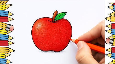 How to Draw an Apple Step by Step for Kids | Easy Apple Drawing for Beginners 