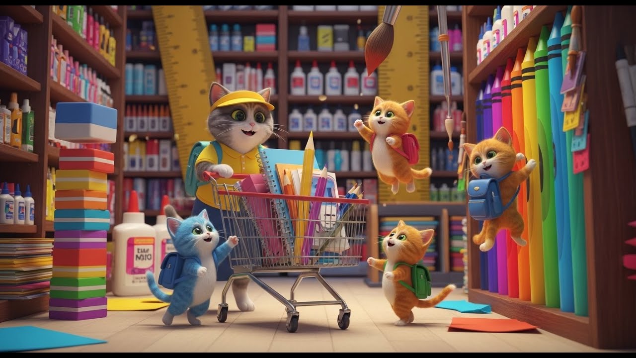 😻 Adorable Kitten Gets Ready for School | Cute Cat Animation