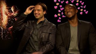 Anthony Mackie complimenting Sebastian Stan for 5 minutes and 16 seconds