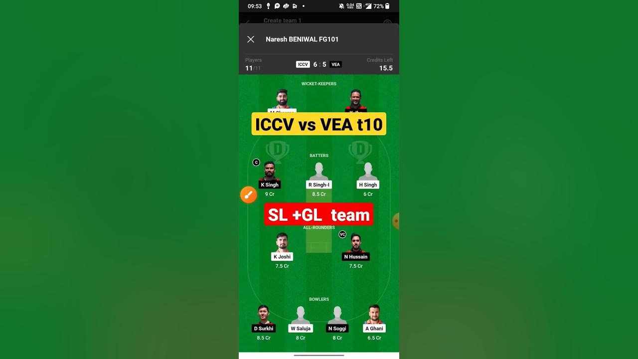 sna vs iccv dream11 prediction, sna cs iccv dream11 team,ecs austria t10 dream11 team today