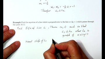 Precalculus, Lecture 9 Part 5 Perpendicular Lines