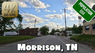 Driving Around Small Town Morrison, TN in 4k Video