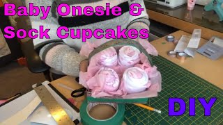 How to | Baby Onesie and Sock Cupcakes DIY | Tutorial